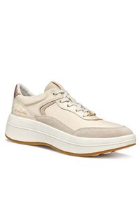 Geox Sneakersy D Spherica ECUB-3 D46WTD 08504 C1122 Écru. Materiał: skóra