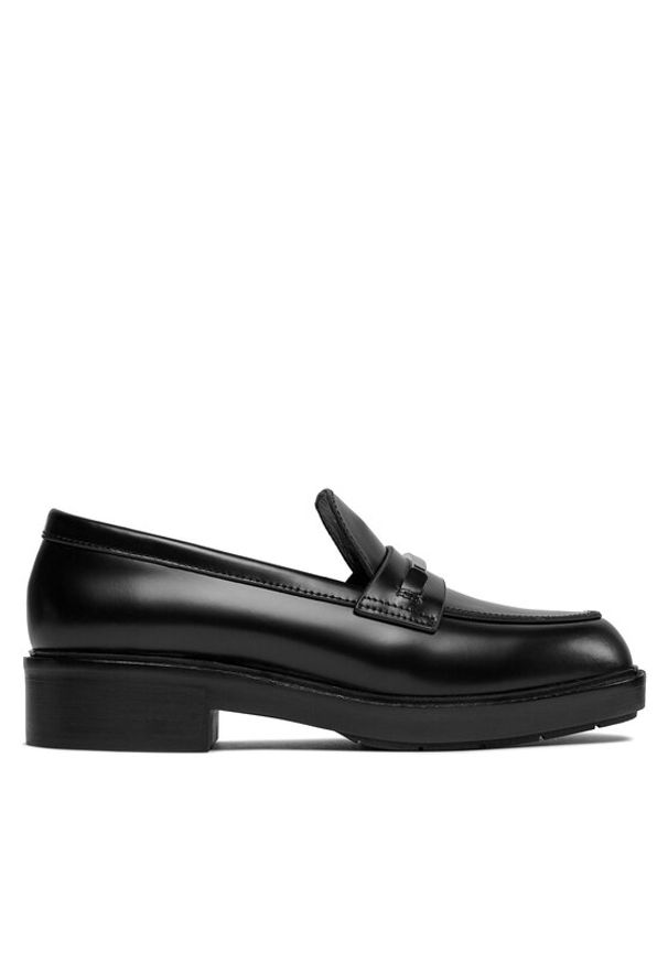 Calvin Klein Loafersy Rubber Sole Loafer W/Hw HW0HW02006 Czarny. Kolor: czarny. Materiał: skóra