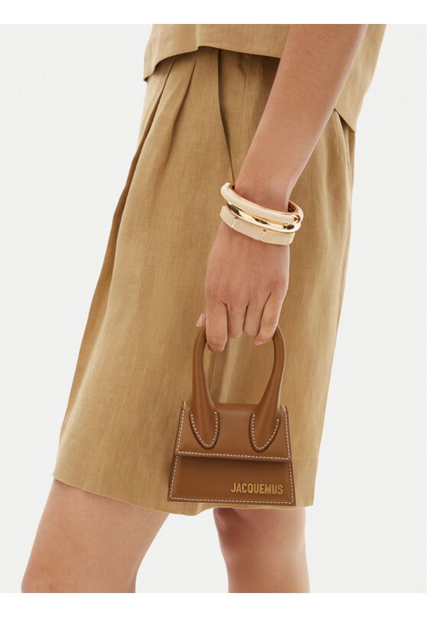 JACQUEMUS Torebka Le Chiquito 22H213BA001-3072 Brązowy. Kolor: brązowy. Materiał: skórzane