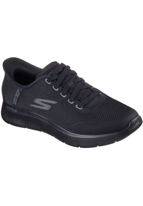 skechers - Adidasy Skechers Go Walk Flex - Netro, Mężczyźni. Kolor: czarny. Materiał: materiał. Sport: fitness