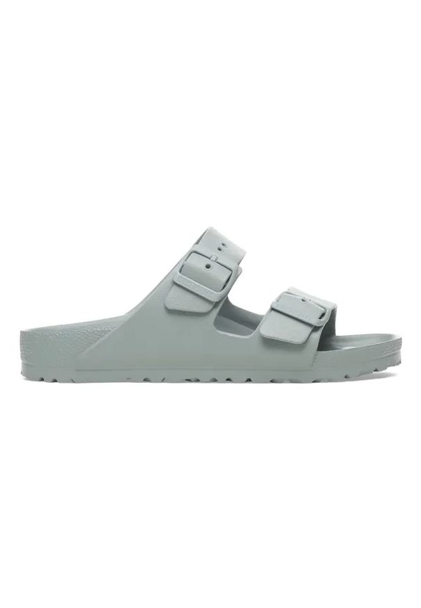 Birkenstock Arizona EVA Pure Sage Klapki damskie. Okazja: na spacer, na plażę. Kolor: zielony. Wzór: kolorowy, paski. Sezon: lato. Styl: elegancki, klasyczny, wakacyjny