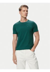 Tommy Jeans T-Shirt DM0DM04411 Zielony ciemny Slim Fit. Kolor: zielony. Materiał: bawełna #1