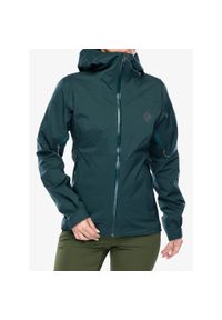 Kurtka przeciwdeszczowa damska Black Diamond Fineline Stretch Shell. Kolor: zielony. Sport: turystyka piesza #1