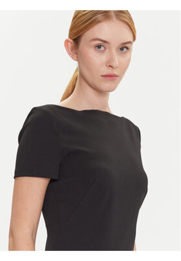 Calvin Klein Sukienka koktajlowa LV044D063G Czarny Slim Fit. Kolor: czarny. Materiał: syntetyk. Styl: wizytowy