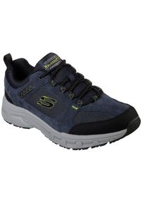skechers - Buty sportowe męskie Skechers Oak Canyon. Kolor: niebieski. Materiał: zamsz, materiał #1