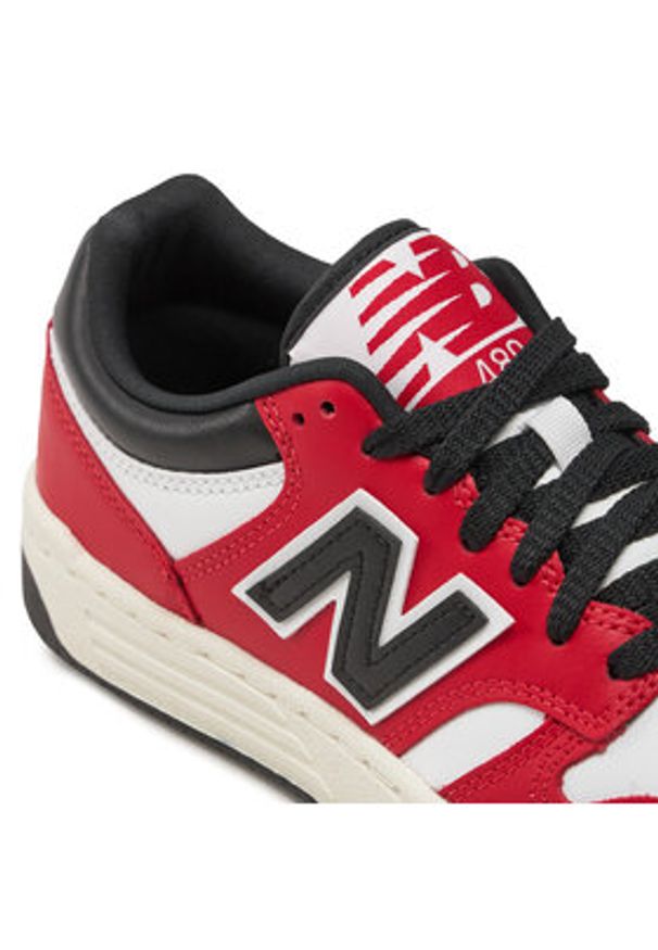 New Balance Sneakersy GSB480TT Czerwony. Kolor: czerwony. Materiał: skóra