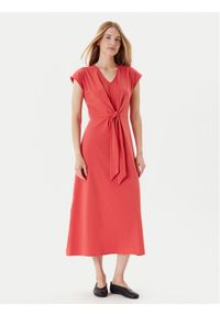 United Colors of Benetton - United Colors Of Benetton Sukienka letnia 3FJHDV01T Różowy Regular Fit. Kolor: różowy. Materiał: bawełna. Sezon: lato
