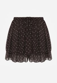 Born2be - Brązowe Spódnico-Spodenki w Stylu Casual w Kropki z Kaskadowymi Falbankami Bennettia. Okazja: na co dzień. Kolor: brązowy. Wzór: kropki. Styl: casual #8
