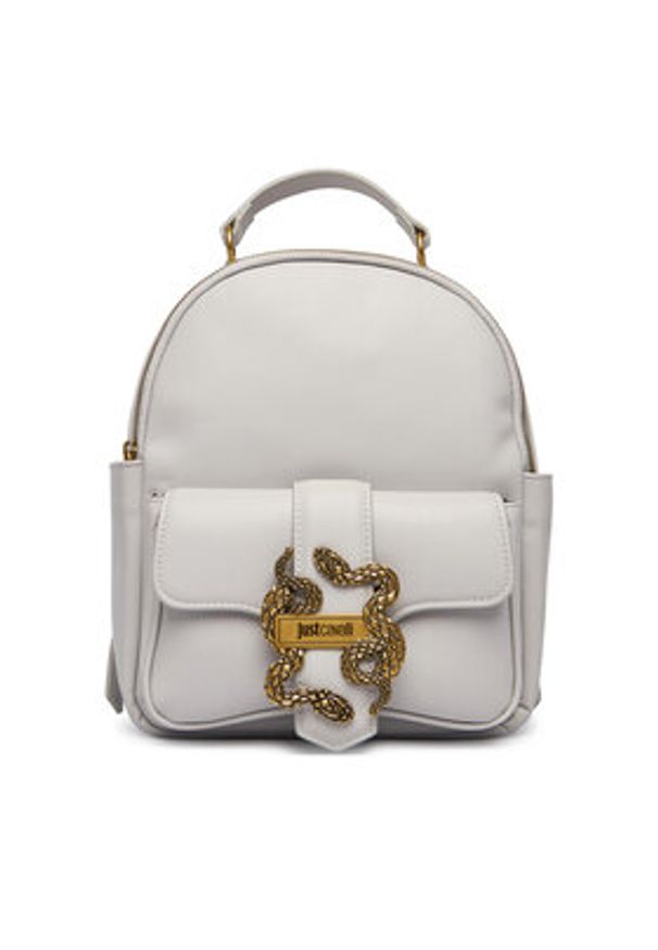 Just Cavalli Plecak 80RA4BA5 ZSA89 Szary. Kolor: szary. Materiał: skóra