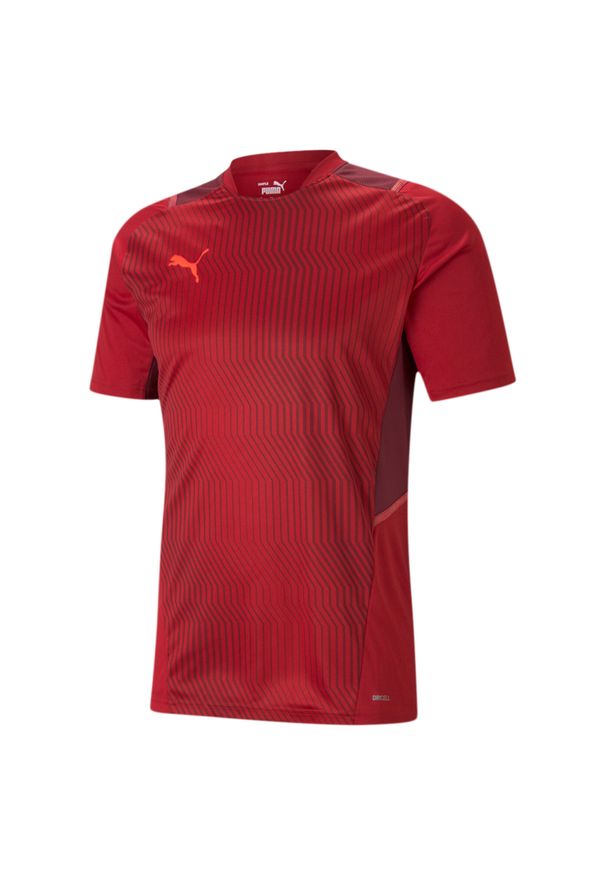 Podkoszulek Puma Teamcup Training Jersey, Mężczyźni. Kolor: czerwony. Materiał: jersey. Sport: piłka nożna