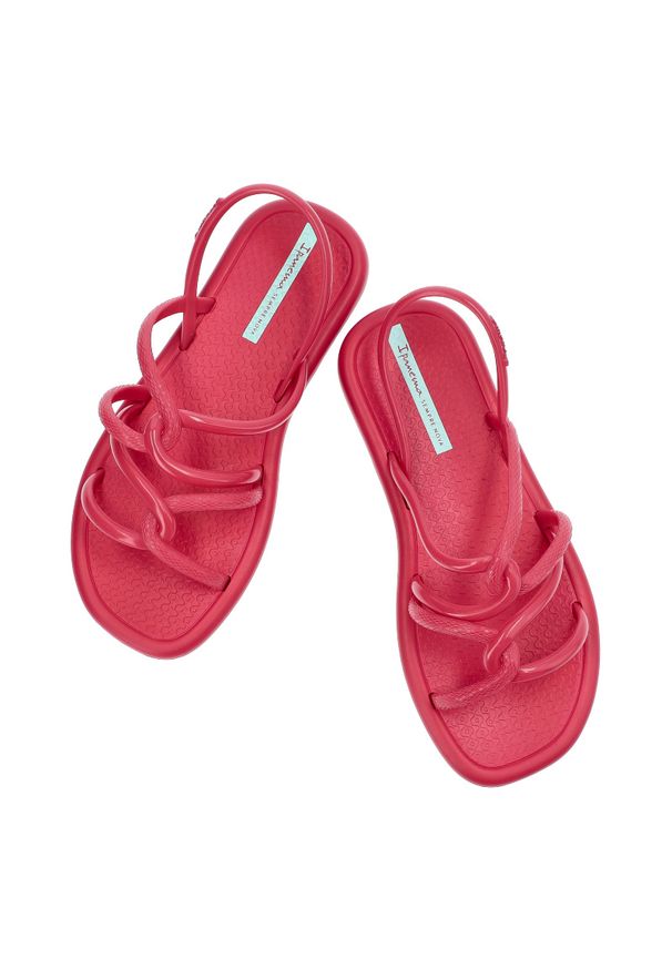 Różowe Sandały Ipanema Modne Wsuwane Obuwie Damskie. Okazja: na plażę, na spacer. Zapięcie: bez zapięcia. Kolor: różowy. Materiał: materiał. Wzór: paski, kolorowy. Sezon: lato. Styl: elegancki