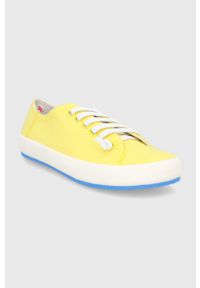 Camper tenisówki Peu rambla damskie kolor żółty. Nosek buta: okrągły. Kolor: żółty. Materiał: guma, bawełna
