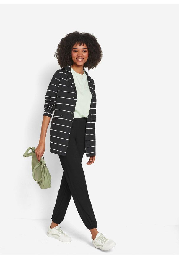 bonprix - Spodnie z mieszanki wiskozy. Kolor: czarny. Materiał: wiskoza