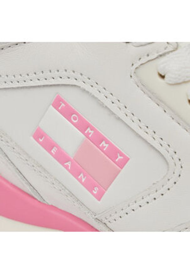 Tommy Jeans Sneakersy Tjw New Basket Mc EN0EN02379 Écru. Materiał: skóra