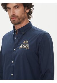 La Martina Koszula Alfred MAC601 PP483 Granatowy Regular Fit. Kolor: niebieski. Materiał: bawełna #2