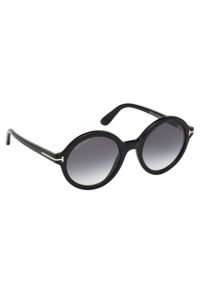 Tom Ford - TOM FORD - Okulary przeciwsłoneczne Nicolette. Kształt: okrągłe. Kolor: czarny #3