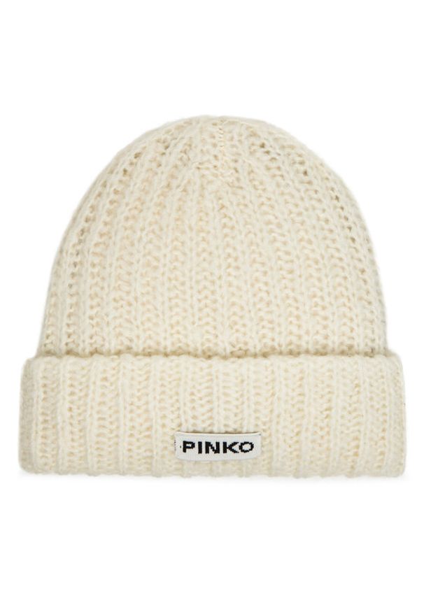 Pinko - PINKO Czapka 105989 A2Z2 Écru. Kolor: kremowy. Materiał: poliester