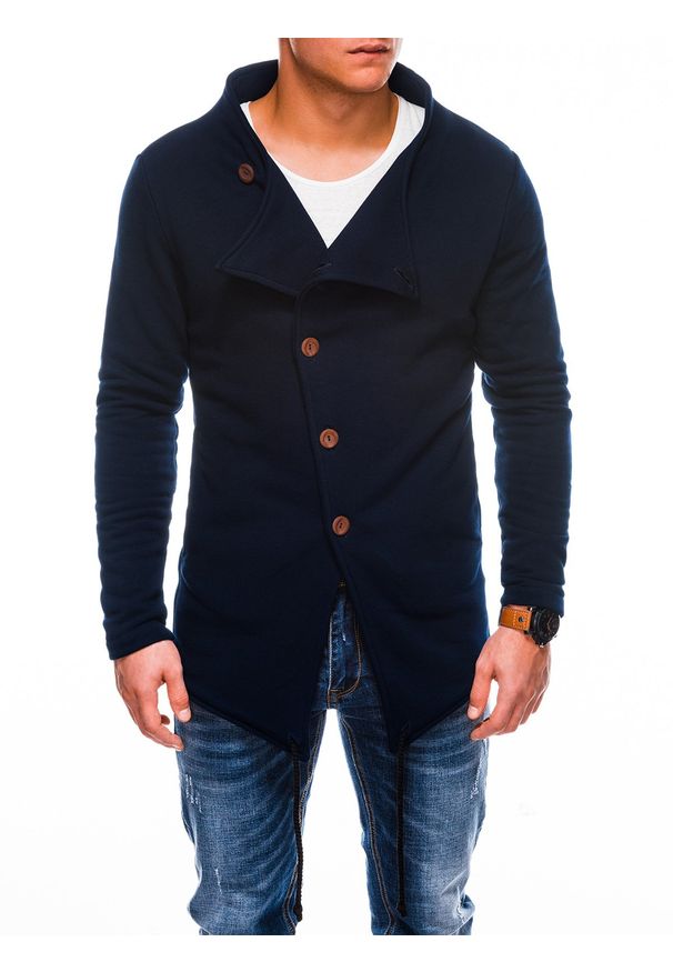 Niebieska bluza Ombre Clothing bez kaptura, młodzieżowa