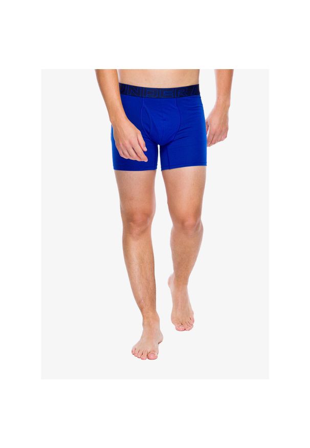 Bokserki termoaktywne Under Armour Performance Cotton 6 in 3-Pack Boxerjock. Kolor: wielokolorowy, niebieski, czarny, szary