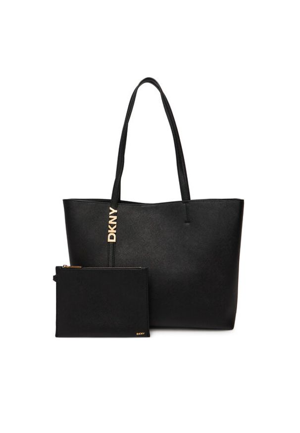 DKNY Torebka R52AKG54 Czarny. Kolor: czarny. Materiał: skórzane