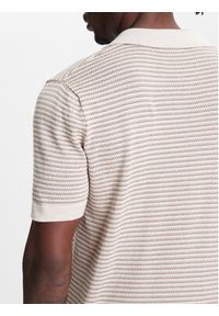 United Colors of Benetton - United Colors Of Benetton Polo 1094K301J Beżowy Regular Fit. Typ kołnierza: polo. Kolor: beżowy. Materiał: bawełna #4