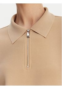 Calvin Klein Polo LV044E241G Beżowy Relaxed Fit. Typ kołnierza: polo. Kolor: beżowy. Materiał: syntetyk #4