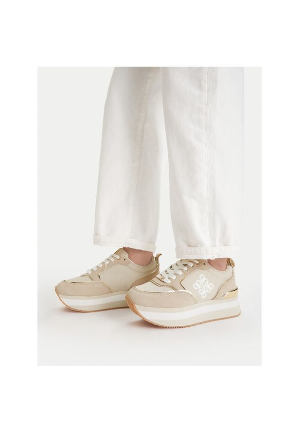 Sneakersy Nine West. Kolor: beżowy