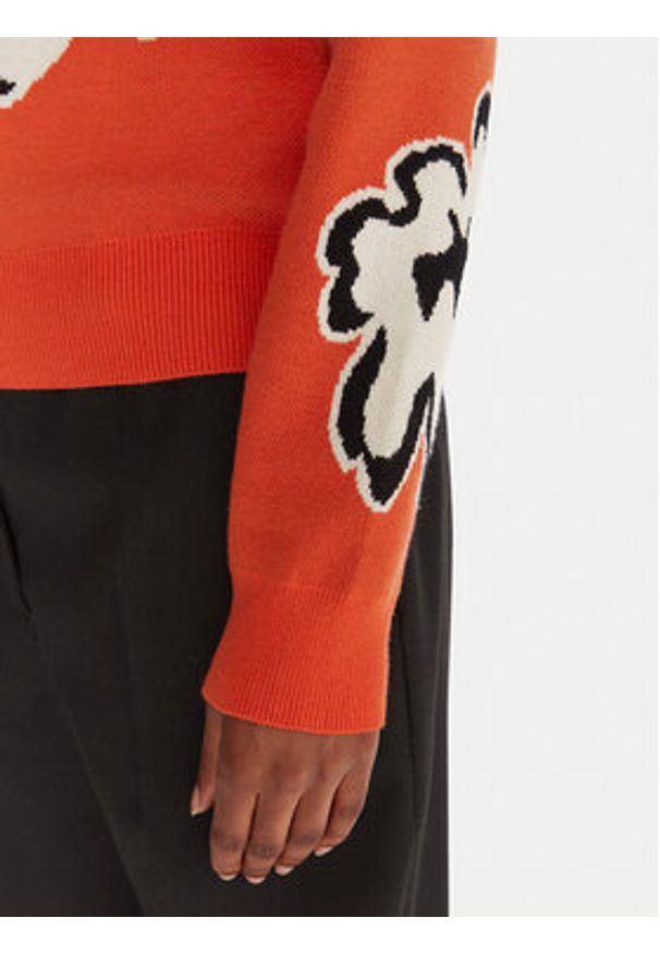 French Connection Sweter 78ZBL Pomarańczowy Regular Fit. Kolor: pomarańczowy. Materiał: syntetyk