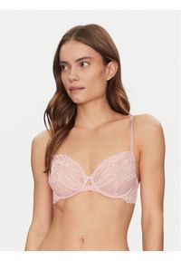 Hunkemöller Biustonosz Juliette 302159 Różowy. Kolor: różowy. Materiał: syntetyk