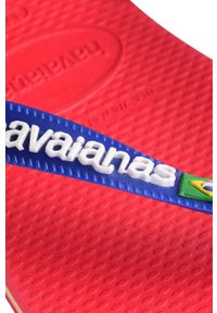 Havaianas japonki BRASIL LOGO kolor czerwony 4110850.7797. Kolor: czerwony. Materiał: materiał, guma. Wzór: gładki #2