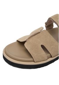 Gino Rossi - GINO ROSSI Klapki C-CLB-P1927A Beżowy. Kolor: beżowy. Materiał: skóra, zamsz #9