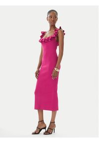 MICHAEL Michael Kors Sukienka codzienna MS683CG33D Różowy ciemny Slim Fit. Okazja: na co dzień. Kolor: różowy. Materiał: wiskoza. Typ sukienki: proste. Styl: casual #4