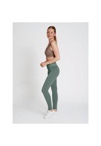 Damskie legginsy mid-rise Hummel TE Christel. Kolor: zielony, wielokolorowy, szary. Materiał: materiał, dzianina, prążkowany. Wzór: jodełka