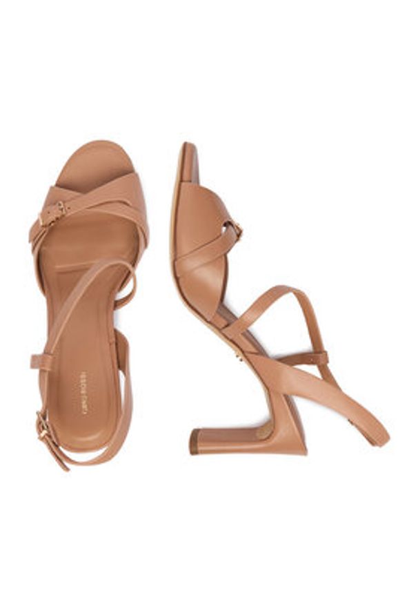 Gino Rossi - GINO ROSSI Sandały EO-GL15-986-1 Beżowy. Kolor: beżowy. Materiał: skóra