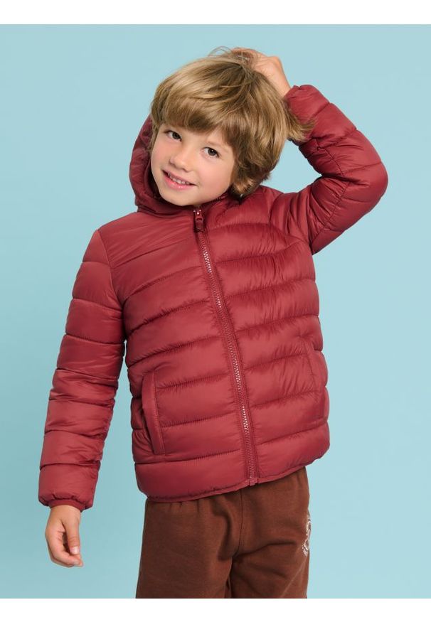 Sinsay - Kurtka pikowana - bordowy. Kolor: czerwony