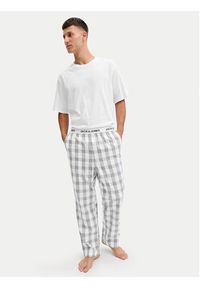 Jack & Jones Piżama Luca 12266993 Biały Standard Fit. Kolor: biały. Materiał: bawełna #3