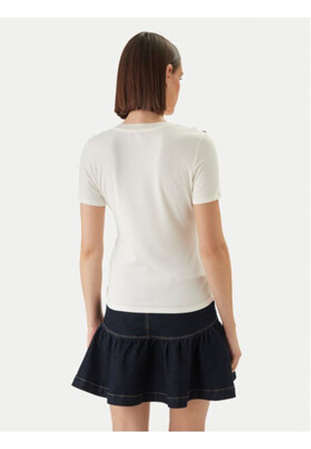 Morgan Bluzka 251-DOMANI Écru Slim Fit. Kolor: kremowy. Materiał: wiskoza