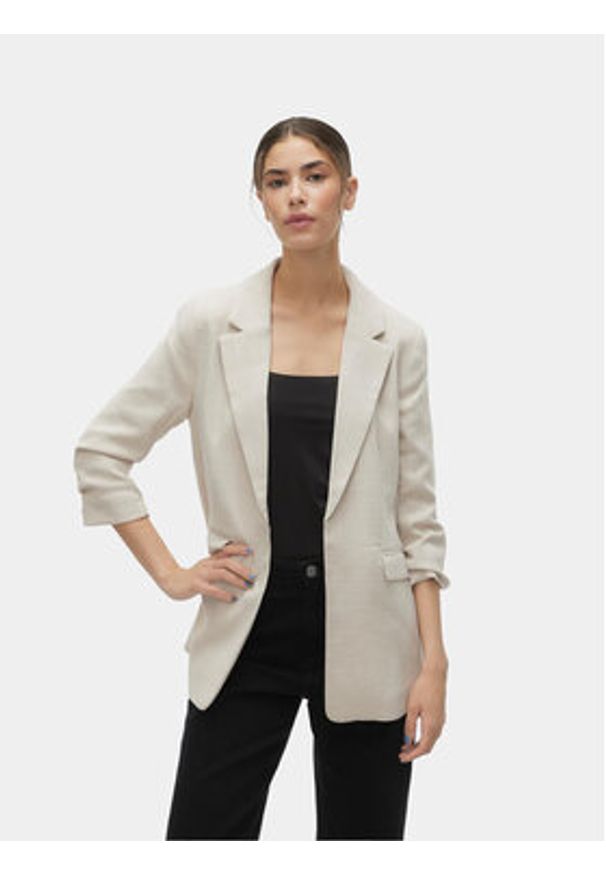 Vero Moda Marynarka Frida 10306404 Szary Regular Fit. Kolor: szary. Materiał: syntetyk