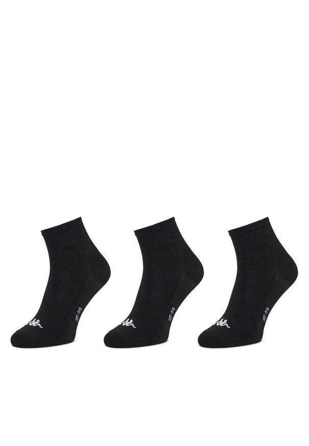 Zestaw 3 par wysokich skarpet unisex Kappa. Kolor: czarny