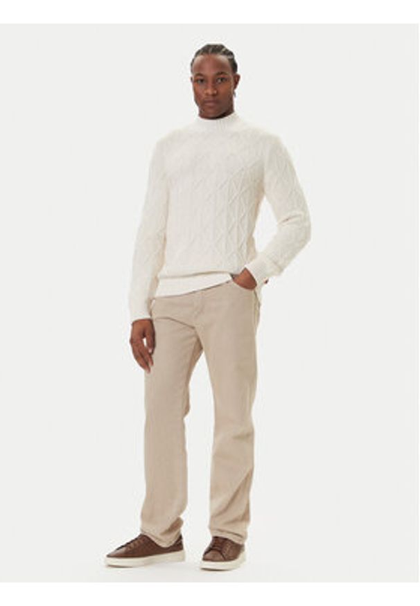 JOOP! Jeans Sweter 15 JJK-18Floriano 30047403 Écru Modern Fit. Materiał: bawełna