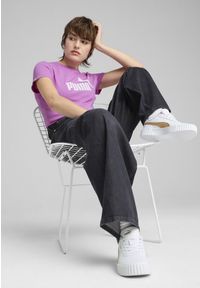 Puma - Damska koszulka z logo ESS No. 1 PUMA Wild Berry Purple. Kolor: fioletowy
