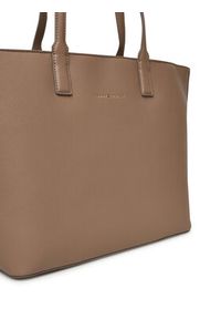 TOMMY HILFIGER - Tommy Hilfiger Torebka Th Logotape Tote AW0AW17449 Beżowy. Kolor: beżowy. Materiał: skórzane