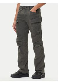G-Star RAW - G-Star Raw Spodnie materiałowe 3D D26950-C106 Szary Straight Fit. Kolor: szary. Materiał: bawełna