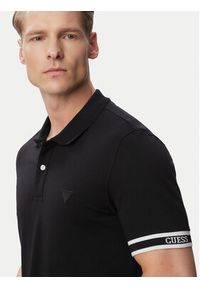 Guess Polo M6GP60 K3076 Czarny Regular Fit. Typ kołnierza: polo. Kolor: czarny. Materiał: bawełna #5