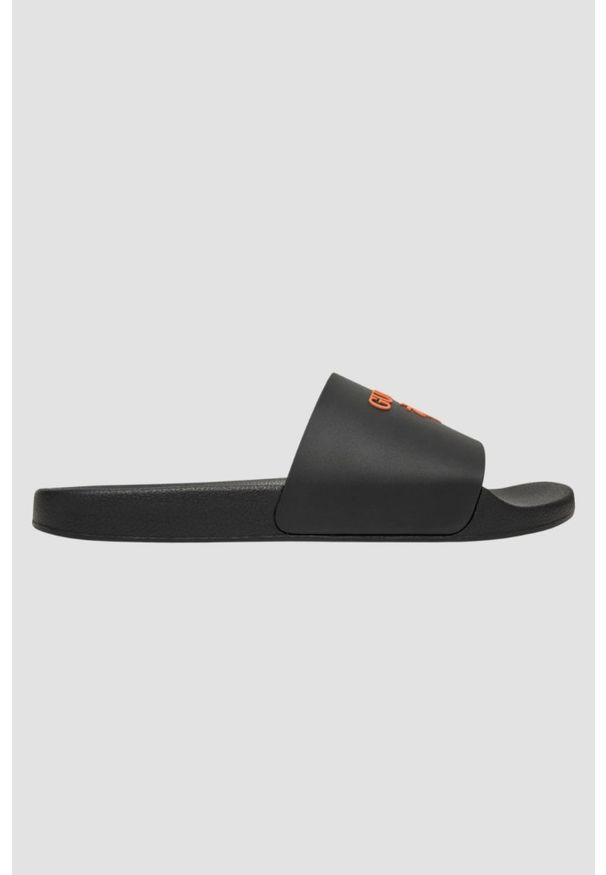 Guess - GUESS Czarne męskie klapki Palma, Rozmiar 41. Okazja: na co dzień, na plażę. Kolor: czarny. Sezon: lato. Styl: casual