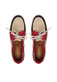 TOMMY HILFIGER - Tommy Hilfiger Półbuty Light Suede Boat Shoe FW0FW09337 Granatowy. Kolor: niebieski. Materiał: zamsz, skóra #5