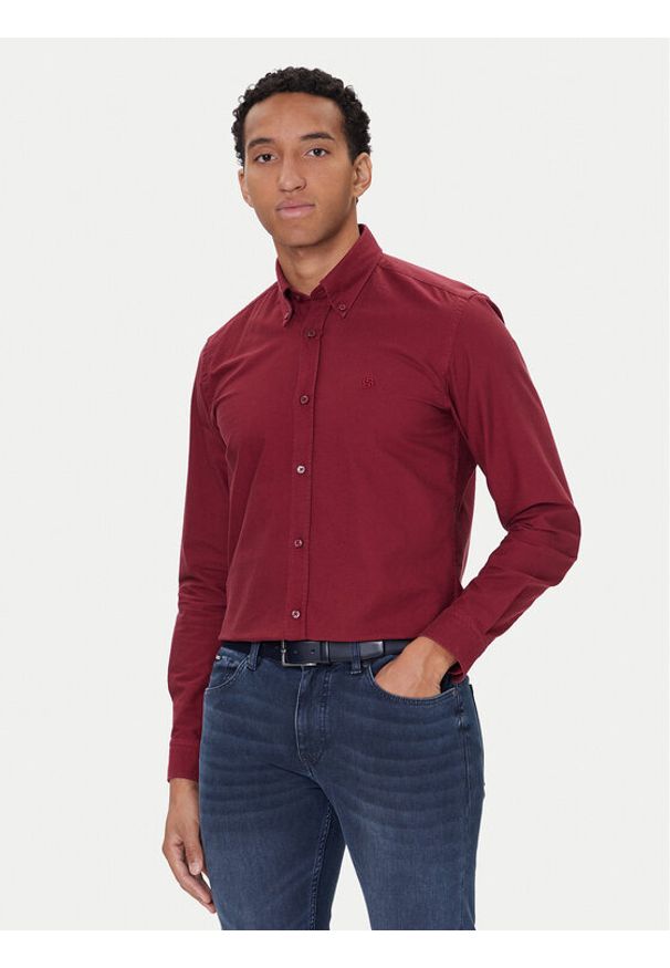 BOSS Koszula H-Roan 50544917 Czerwony Slim Fit. Kolor: czerwony. Materiał: bawełna