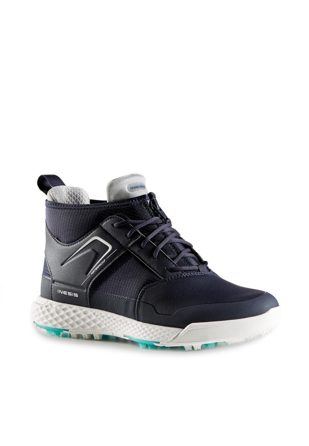INESIS - Buty do golfa GRIP WINTER damskie. Wysokość cholewki: przed kolano. Kolor: niebieski. Materiał: kauczuk. Szerokość cholewki: normalna. Sport: golf