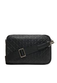 Calvin Klein Saszetka Emblem Emboss Camera Bag LV04D3203G Czarny. Kolor: czarny. Materiał: skóra
