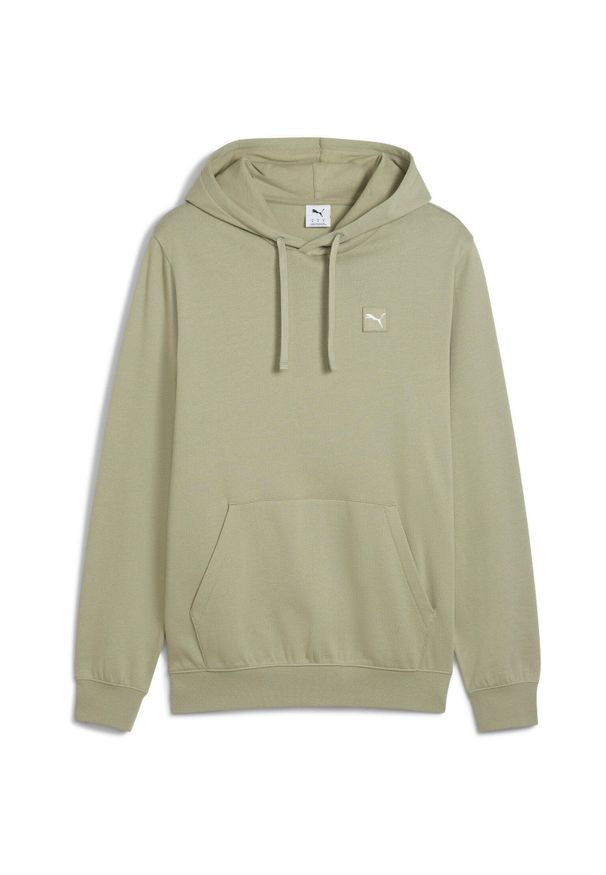 Bluza z kapturem męskie Puma Ess Elevated Hoodie. Typ kołnierza: kaptur. Kolor: zielony. Materiał: bawełna, materiał